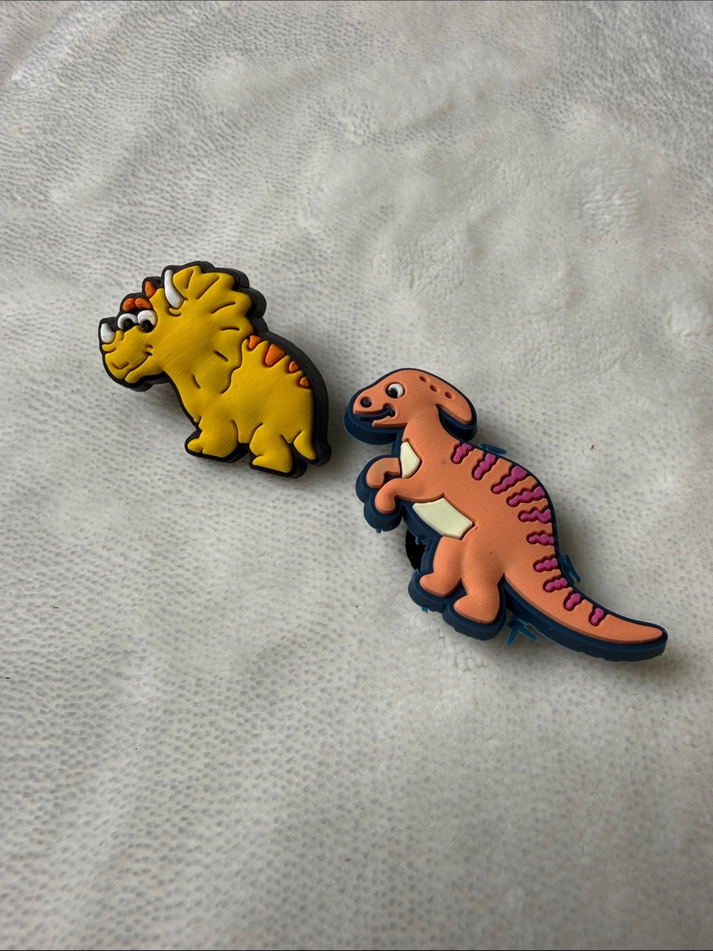 Yellow & Orange Dinosaur Shoe Charm